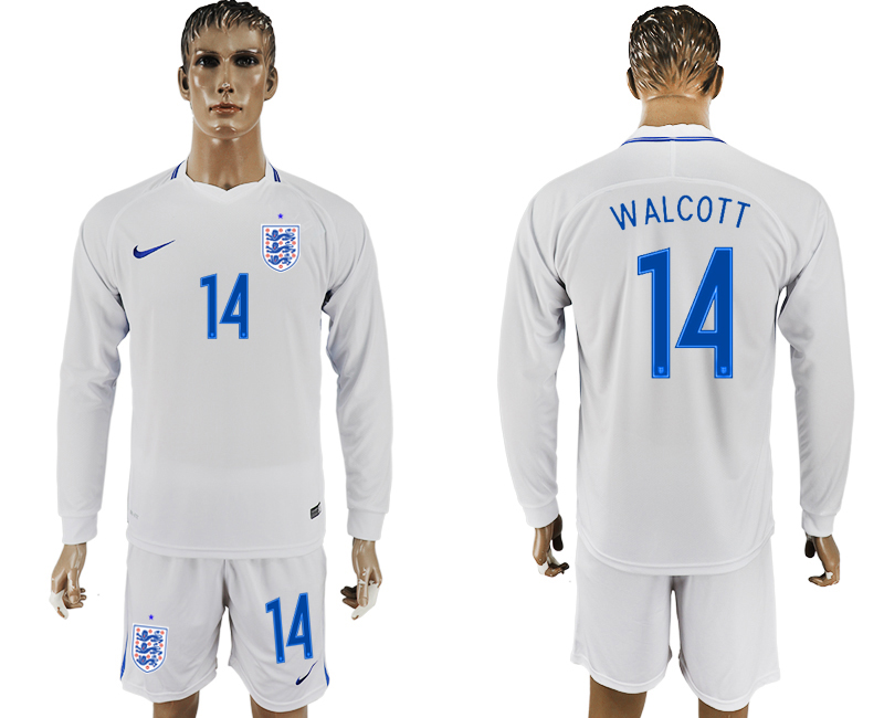 Maillot de foot ANGLETERRE MANCHES LONGUES #14 WALCOTT 2018 FIFA